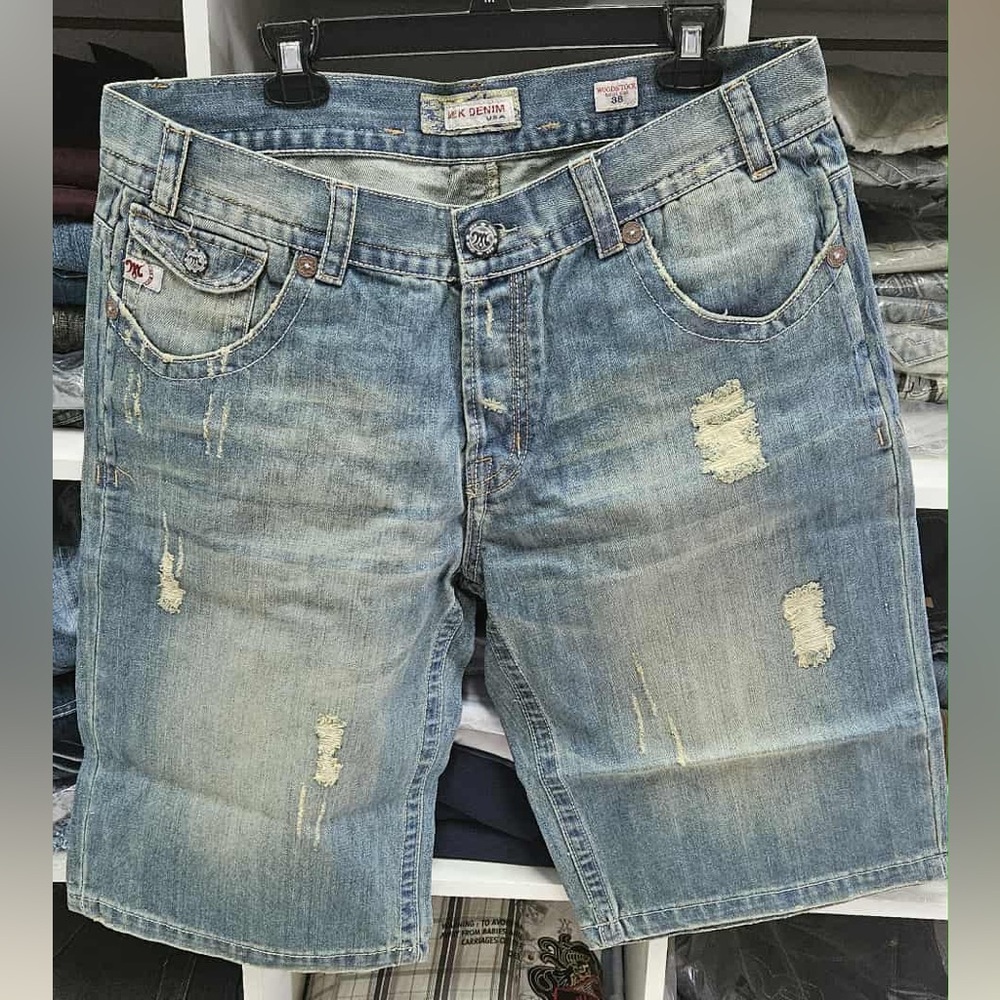 Men's Distressed Denim Shorts